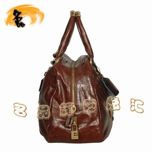 081117 Prada高檔女包 普拉達(dá)經(jīng)典時尚全皮手提包 Prada肩包 啡色