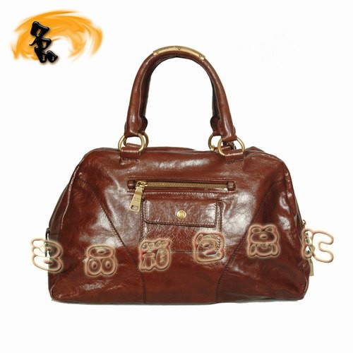 081117 Prada高檔女包 普拉達(dá)經(jīng)典時尚全皮手提包 Prada肩包 啡色