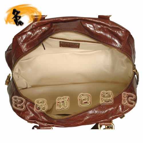 081117 Prada高檔女包 普拉達(dá)經(jīng)典時尚全皮手提包 Prada肩包 啡色