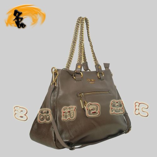 161833 Prada經(jīng)典女包 普拉達絢麗時尚新款單肩女包 Prada斜挎包 深灰色