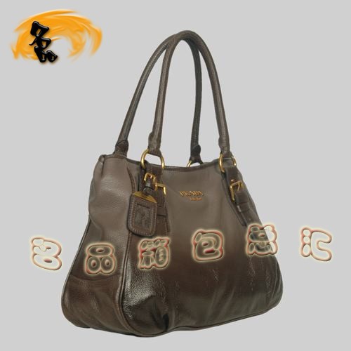 161834 Prada女包 普拉達絢麗時尚單肩女包 Prada斜挎包 深啡色