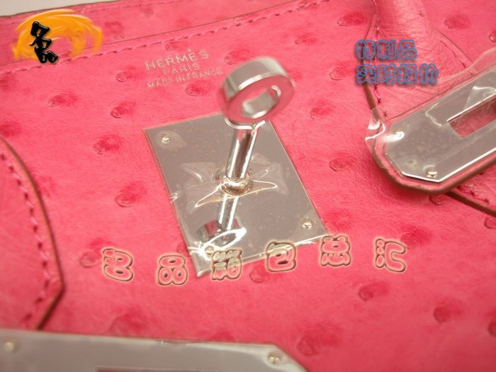 09702 真鴕鳥皮 手提包 Hermes Birkin 鉑金包 Hermes 女包 桃紅色 訂制品 實時報價
