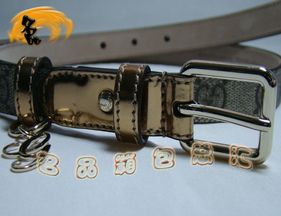 201789 Gucci皮帶 Gucci最新款 PVC 時尚女士皮帶 Gucci腰帶 原版一比一品質