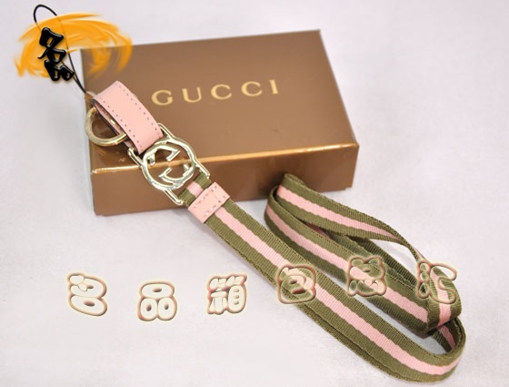 115278 Gucci手機鏈 Gucci最新款 一比一品質手機掛飾 Gucci飾品 粉配綠色