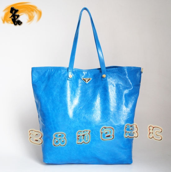 29165 Prada最新款 普拉達牛皮女士卡通單肩包 Prada手提包 一比一品質 藍色