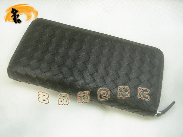 08621 Bottega Veneta經典款羊皮編織女包 Bottega Veneta時尚女士長款錢包 啡色