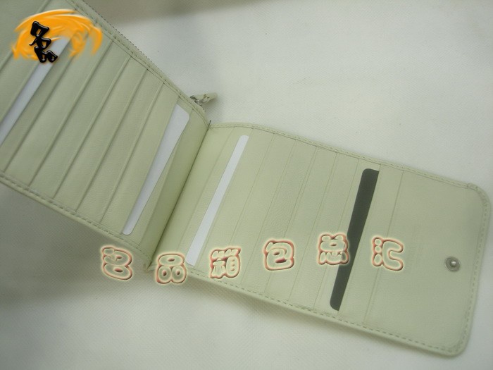 08691 Bottega Veneta羊皮手工編織錢包 BV卡夾 Bottega長款錢包 卡包 米白色