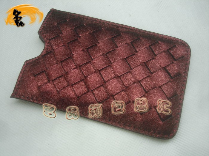 08774 Bottega Veneta經(jīng)典羊皮編織工藝 手機套 BV手機包 Bottega手機套 棗紅色