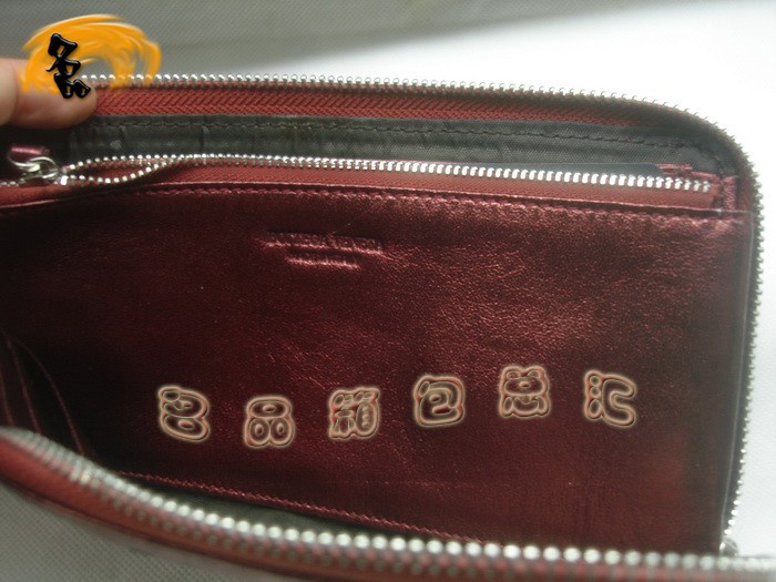 08832 Bottega Veneta羊皮手工編織錢包 BV女包 Bottega Veneta長款錢包 棗紅色