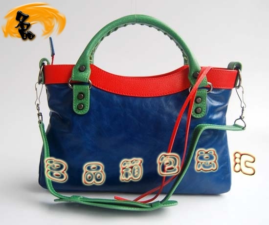 084331 ��������Ů�� ƴɫ�^��ţƤŮʿ�C܇�� Balenciaga����� �μ�� �{��tɫ