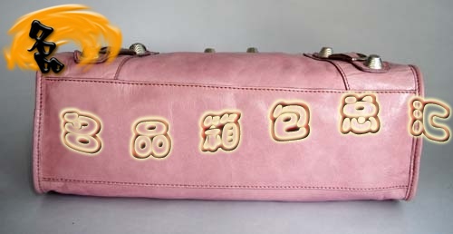 084332A 一比一品質(zhì) 經(jīng)典款機車包 巴黎世家單肩包 Balenciaga手提包 女包 淺粉色