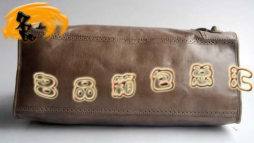 084824 Balenciaga手提包 最新款皮釘花邊牛皮時尚休閑女包 巴黎世家女包 銀灰色