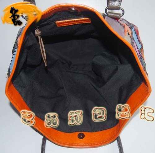 084609 Balenciaga最新款 拼色牛皮時尚女士手提包 巴黎世家女包 正品品質 橙色