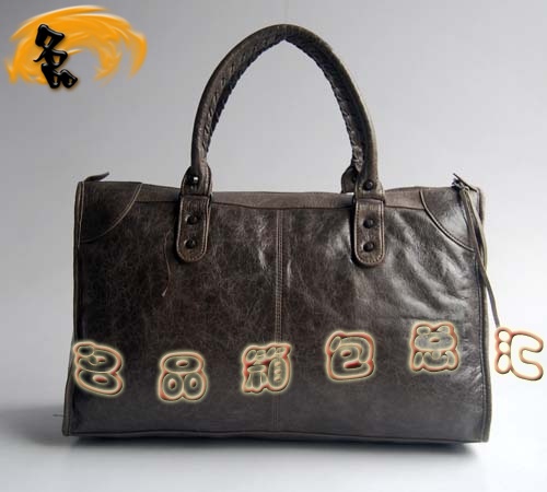 084324 Balenciaga單肩包 Balenciaga羊皮女包 機車包 巴黎世家手提包 銀灰色