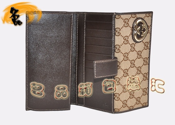 245723 Gucci最新款 Gucci時(shí)尚女士錢(qián)夾 Gucci錢(qián)包 古奇帆布包 卡包 杏配深啡色