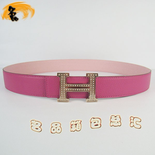 450 最新款?lèi)?ài)馬仕皮帶 Hermes皮帶 Hermes腰帶 荔枝紋桃紅配粉紅 金扣(帶鉆)3.8cm