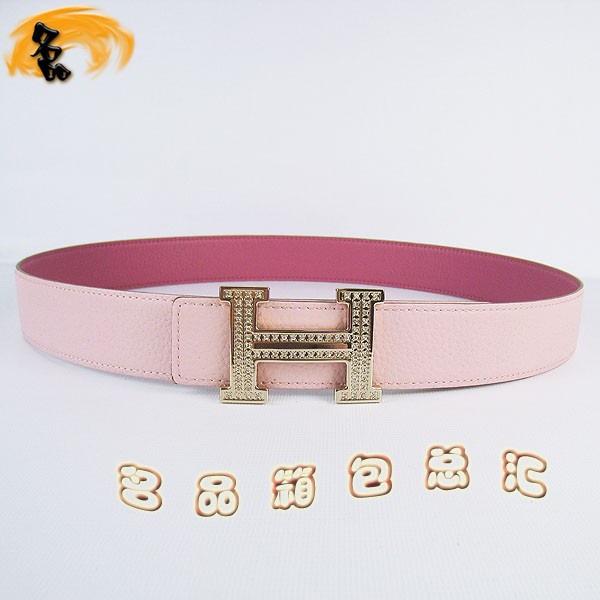 450 最新款?lèi)?ài)馬仕皮帶 Hermes皮帶 Hermes腰帶 荔枝紋桃紅配粉紅 金扣(帶鉆)3.8cm