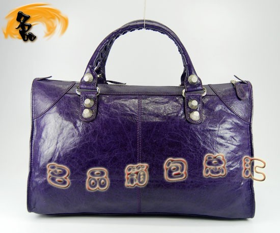 084324A Balenciaga女包 手提包 巴黎世家手提包 進口羊皮時尚休閑女包 深紫色