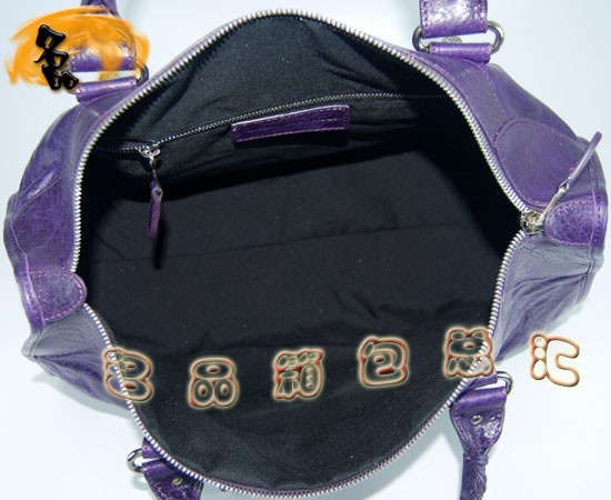 084324A Balenciaga女包 手提包 巴黎世家手提包 進口羊皮時尚休閑女包 深紫色