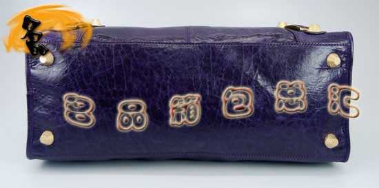 084324B Balenciaga女包 手提包 進口羊皮時尚休閑女包 巴黎世家手提包 深紫色