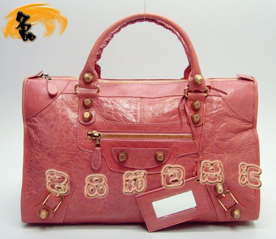 084324B Balenciaga女包 手提包 巴黎世家手提包 進口羊皮時尚休閑女包 粉紅色