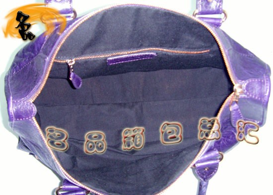 084324B Balenciaga女包 手提包 巴黎世家手提包 進口羊皮時尚休閑女包 紫色