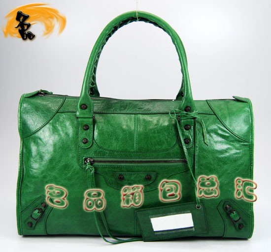 084324 Balenciaga機車包 單肩包 進口羊皮時尚休閑女包 巴黎世家手提包 草綠色