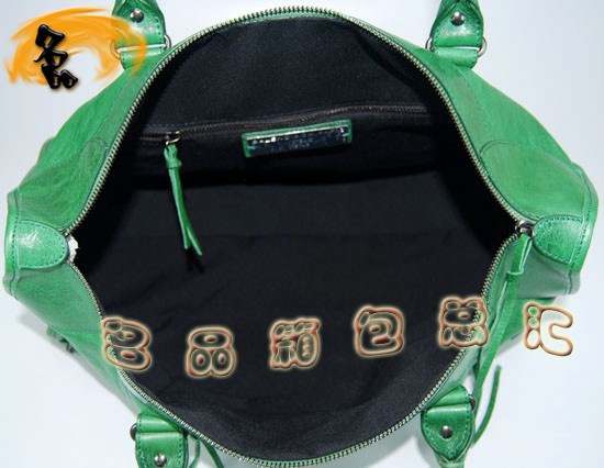 084324 Balenciaga機車包 單肩包 進口羊皮時尚休閑女包 巴黎世家手提包 草綠色