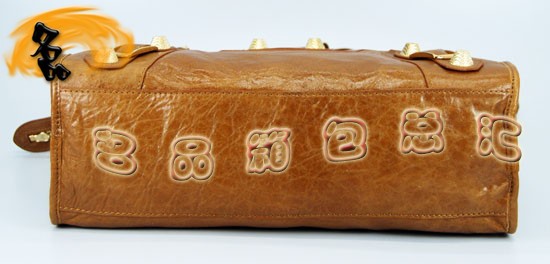 084332B 單肩包 Balenciaga女包 巴黎世家手提包 進口羊皮時尚休閑女包 駝色