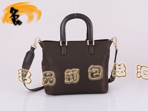 BN1107 普拉達最新款 經典防水帆布女包 Prada手提包 Prada斜挎包 啡色