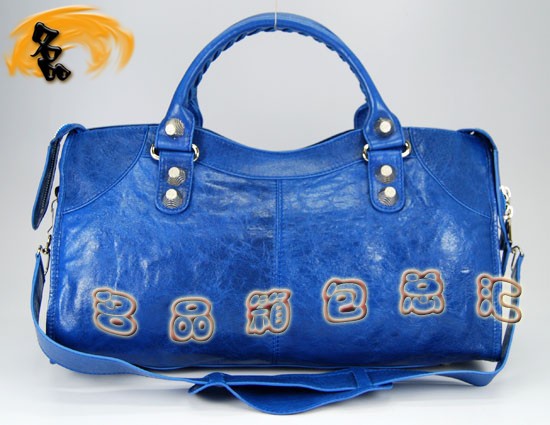 084328A Balenciaga女包 手提包 巴黎世家手提包 進(jìn)口羊皮時(shí)尚休閑女包 藍(lán)色