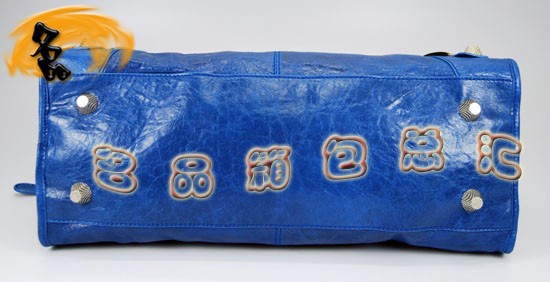 084328A Balenciaga女包 手提包 巴黎世家手提包 進(jìn)口羊皮時(shí)尚休閑女包 藍(lán)色