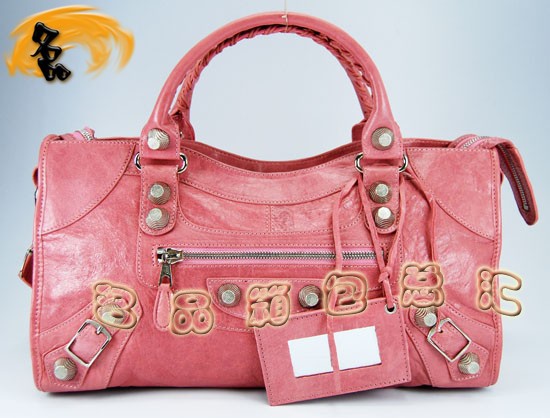 084328A Balenciaga女包 手提包 巴黎世家手提包 進口羊皮時尚休閑女包 粉紅色