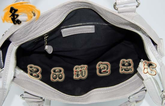 084332A 巴黎世家手提包 手提包 Balenciaga女包 進口羊皮時尚休閑女包 淺灰色