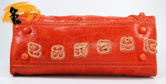 084828 巴黎世家手提包 進口羊皮時尚休閑包 Balenciaga女包 手提包 橙色