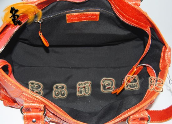 084828 巴黎世家手提包 進口羊皮時尚休閑包 Balenciaga女包 手提包 橙色