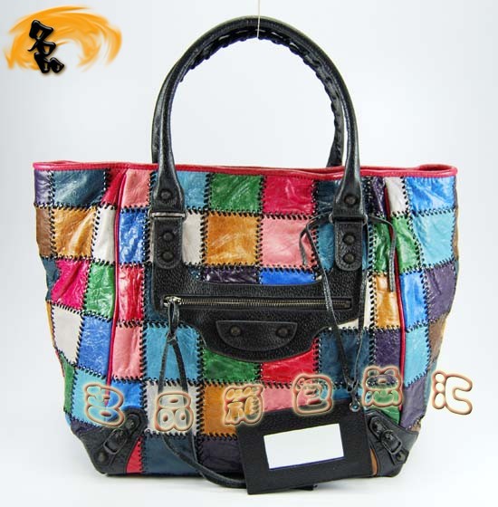 228760 巴黎世家手提包 Balenciaga女包 進口羊皮時尚休閑包 彩色