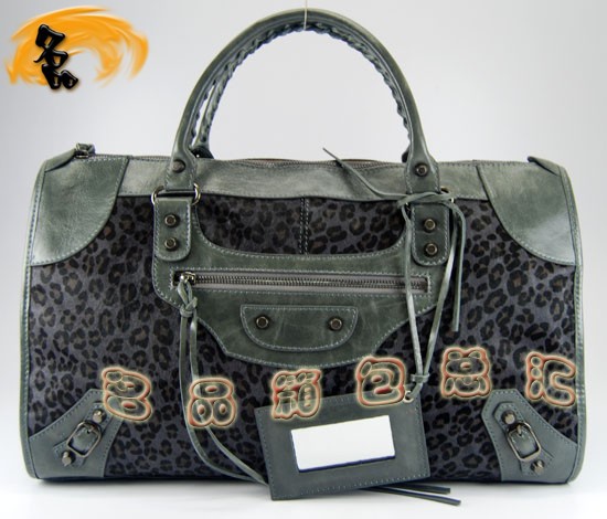 084324 Balenciaga女包 巴黎世家手提包 進(jìn)口牛皮經(jīng)典時尚女包 深銀灰色