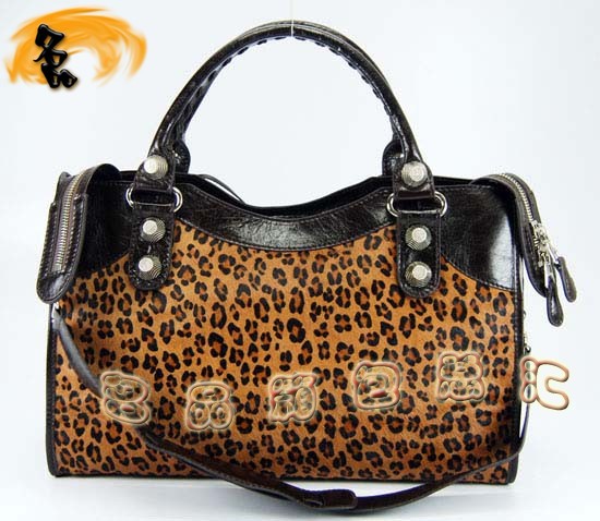 084332A Balenciaga機車包 巴黎世家單肩包 進口牛皮經(jīng)典時尚女包 深啡色