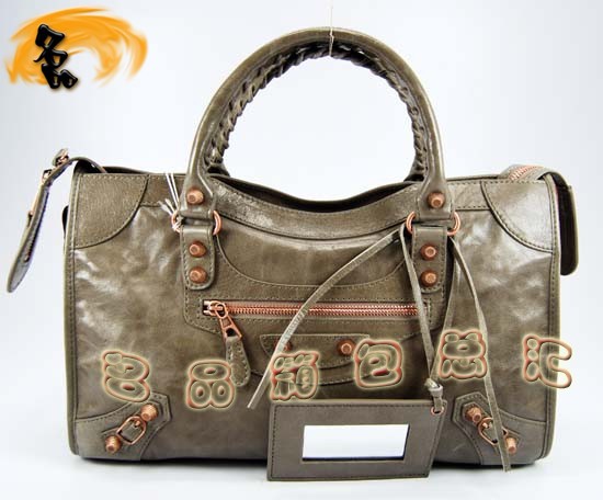 084332C Balenciaga手提包 巴黎世家單肩包 進(jìn)口牛皮經(jīng)典時(shí)尚女包 銀灰色
