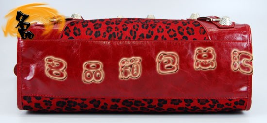 084332A Balenciaga機車包 巴黎世家單肩包 進口牛皮經典時尚女包 手提包 大紅色