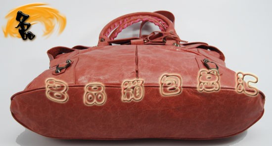 084668 Balenciaga單肩包 巴黎世家手提包 進(jìn)口牛皮經(jīng)典時尚女包 粉紅色
