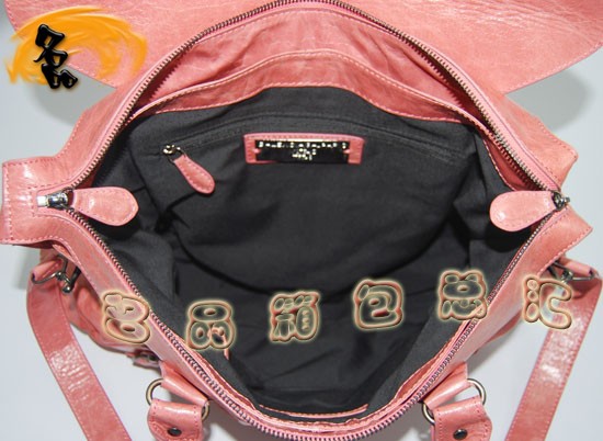 084668 Balenciaga單肩包 巴黎世家手提包 進(jìn)口牛皮經(jīng)典時尚女包 粉紅色