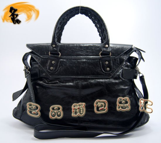 084668 Balenciaga手提包 巴黎世家單肩包 進口牛皮經典時尚女包 黑色