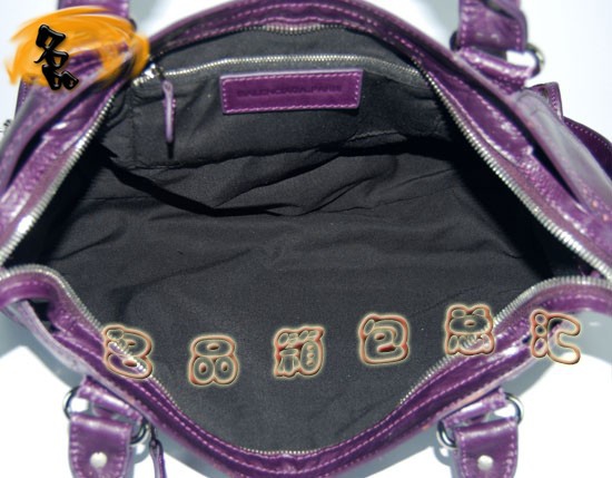 084828 巴黎世家手提包 Balenciaga單肩包 進口牛皮經典時尚女包 淺紫色