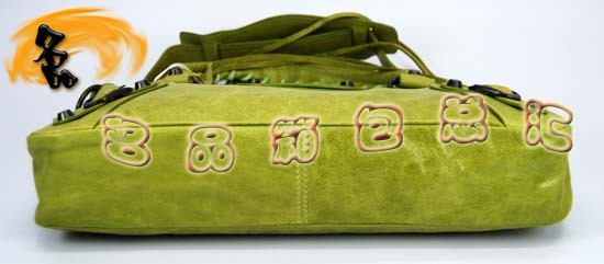 103208 Balenciaga單肩包 巴黎世家機(jī)車(chē)包 進(jìn)口油皮時(shí)尚女包 手提包 淺綠色