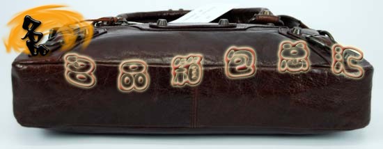 103208 巴黎世家單肩包 Balenciaga機(jī)車包 進(jìn)口油皮時尚女包 手提包 深啡色