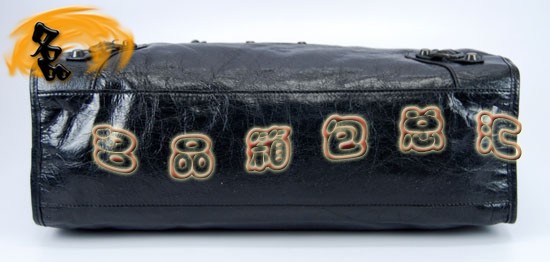 115748S 巴黎世家機(jī)車包 Balenciaga單肩包 進(jìn)口油皮時尚女包 手提包 黑色