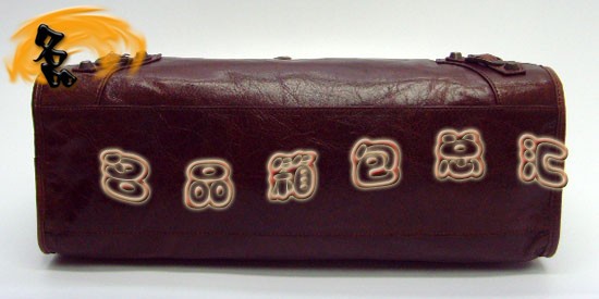 115748S 巴黎世家機車包 手提包 Balenciaga單肩包 進口油皮時尚女包 深啡色