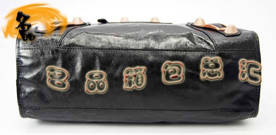 173084C 巴黎世家單肩包 Balenciaga機車包 進口牛皮時尚休閑女包 手提包 黑色